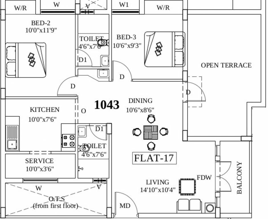 ICIPL Amora (2BHK+2T (1,043 sq ft) 1043 sq ft) ICIPL Amora (2BHK+2T (1,043 sq ft) 1043 sq ft)