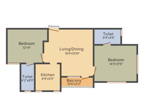 Fifth Oratio (2BHK+2T (1,285 sq ft) 1285 sq ft)