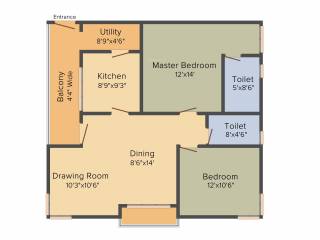 Nirmal Petals (2BHK+2T (1,200 sq ft) 1200 sq ft)