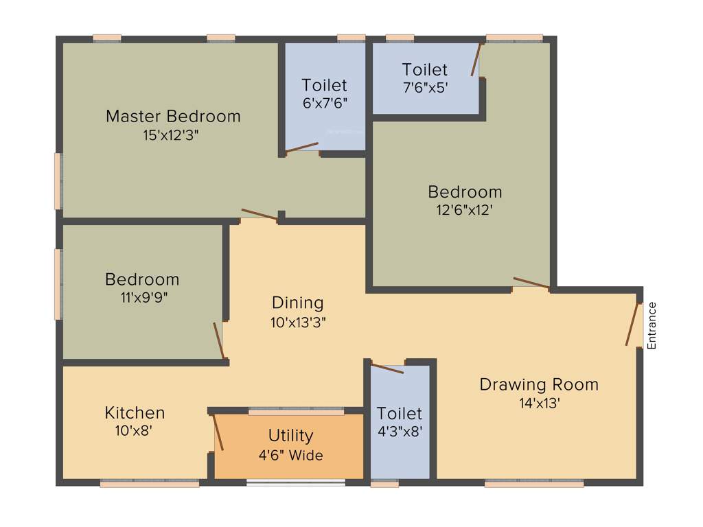 Nirmal Petals (3BHK+3T (1,550 sq ft) 1550 sq ft)