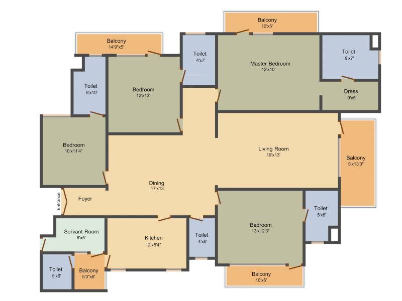 Indiabulls Centrum Park (4BHK+6T (2,875 sq ft) + Study Room 2875 sq ft)