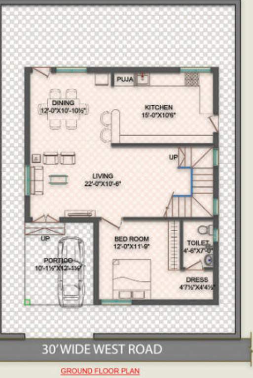  praveens luxuria Floor Plan Ground Floor Plan