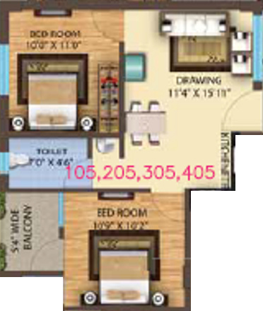 Baishnodevi Sai Lingaraj Avenue (2BHK+2T (1,000 sq ft) 1000 sq ft)