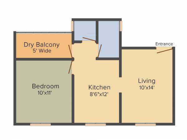 Tejas Trupti Arcde (1BHK+1T (468 sq ft) 468 sq ft)
