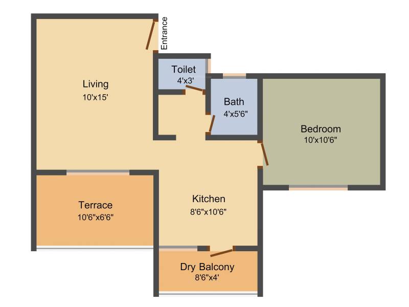Krushna Shree Dattayog Residency (1BHK+1T (651 sq ft) 651 sq ft)