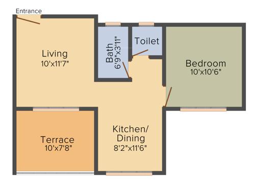 Prakalp Prakalp Pride (1BHK+1T (611 sq ft) 611 sq ft)