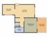 Saakshi Parvatara (1BHK+1T (697 sq ft) 697 sq ft)