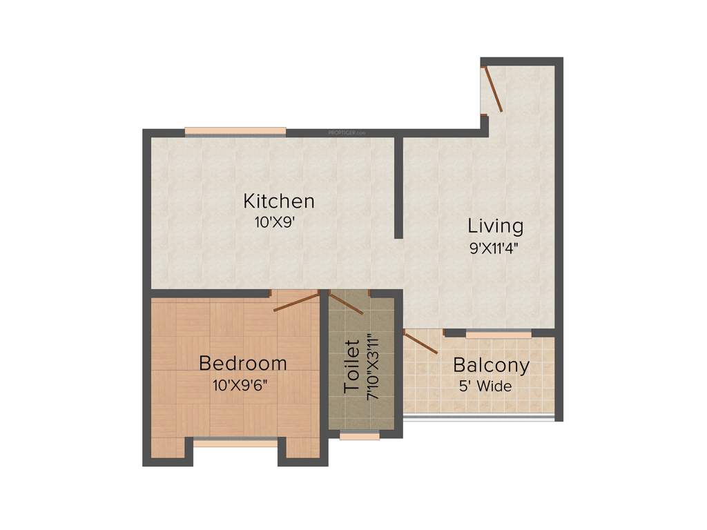 More Vaishnavi Residency (1BHK+1T (538 sq ft) 538 sq ft)