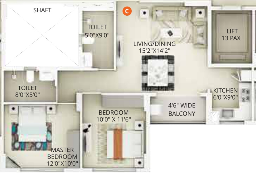 Primarc Projects and Srijan Realty and Riya Group Southwinds (2BHK+2T (940 sq ft) 940 sq ft) Primarc Projects and Srijan Realty and Riya Group Southwinds (2BHK+2T (940 sq ft) 940 sq ft)