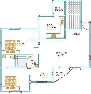 Aratt Divya Jyothi Emeralds (2BHK+2T (900 sq ft) 900 sq ft)