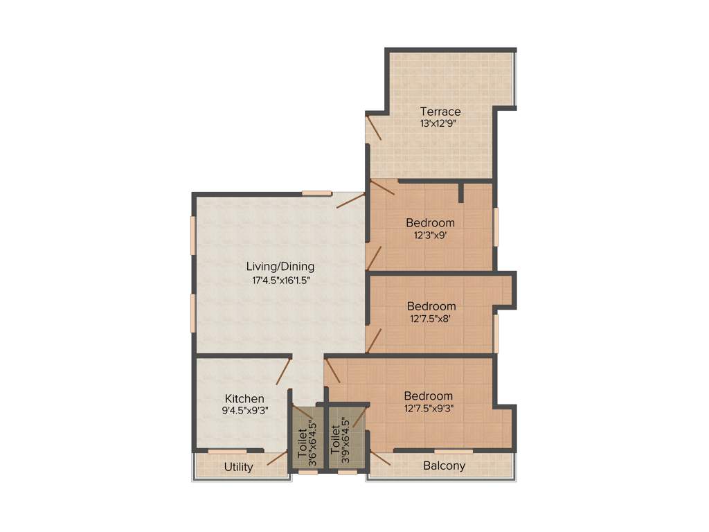 Yashva Classic Elite (3BHK+2T (1,204 sq ft) 1204 sq ft)