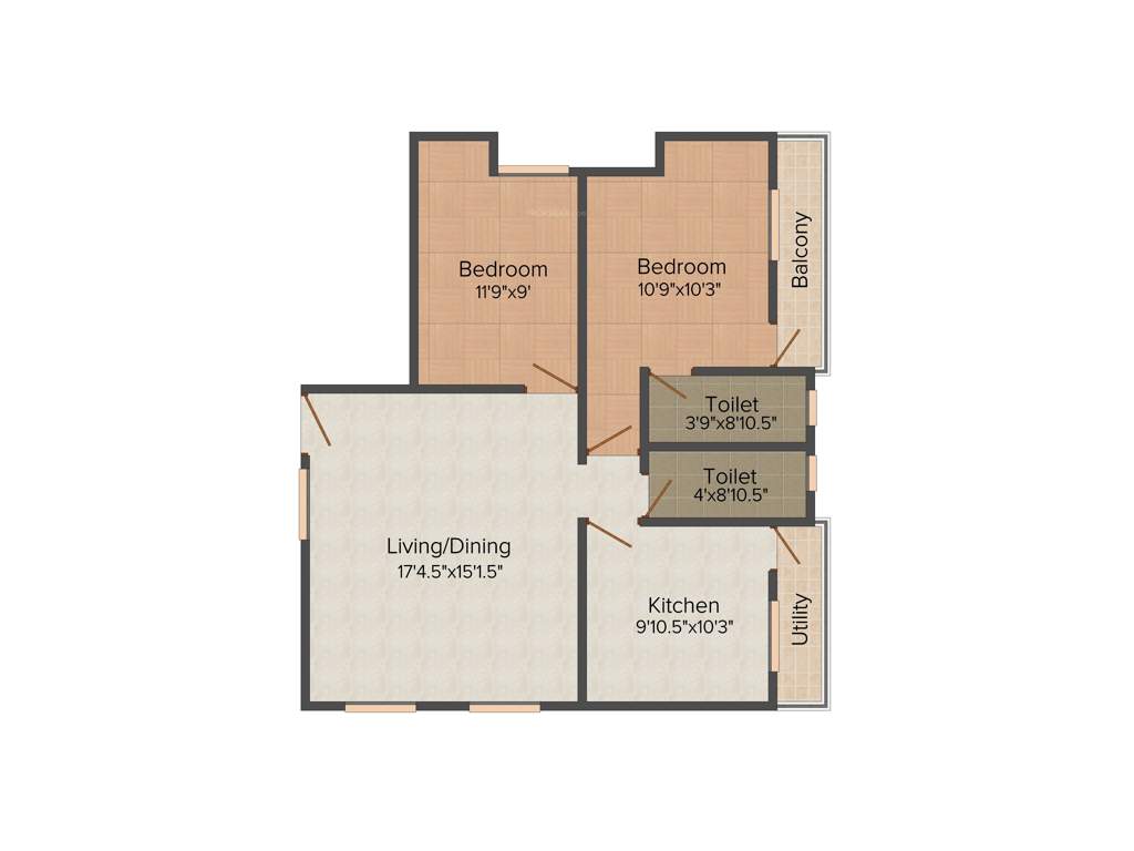 Yashva Classic Elite (2BHK+2T (1,096 sq ft) 1096 sq ft)