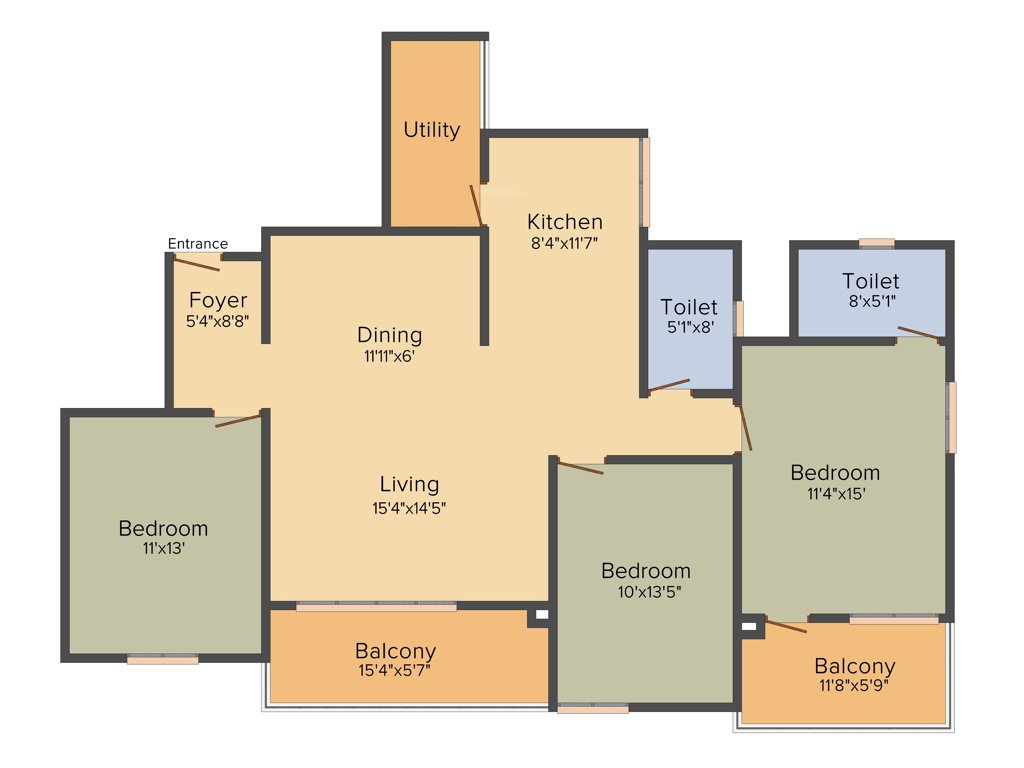 MRKR Mera Homes (3BHK+2T (1,645 sq ft) 1645 sq ft)