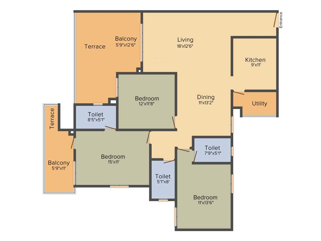 MRKR Mera Homes (3BHK+3T (1,777 sq ft) 1777 sq ft)