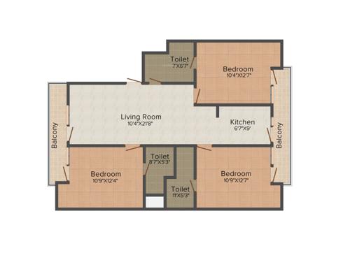 Gambhir Lakeview (3BHK+3T (2,450 sq ft) 2450 sq ft) Gambhir Lakeview (3BHK+3T (2,450 sq ft) 2450 sq ft)