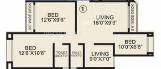 Agarwal Peace Heaven (3BHK+2T (1,150 sq ft) 1150 sq ft)