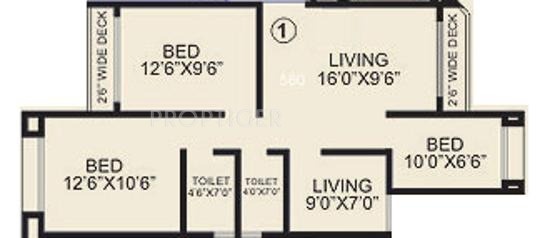 Agarwal Peace Heaven (3BHK+2T (1,150 sq ft) 1150 sq ft)