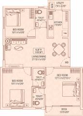 Oyester Thirumullaivanam (3BHK+3T (1,135 sq ft) 1135 sq ft) Oyester Thirumullaivanam (3BHK+3T (1,135 sq ft) 1135 sq ft)