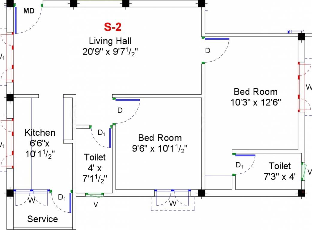 GK Sri Sai Baba (2BHK+2T (864 sq ft) 864 sq ft)