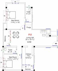GK Sri Sai Baba (2BHK+2T (1,150 sq ft) + Pooja Room 1150 sq ft)
