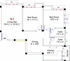 GK Sri Sai Baba (2BHK+2T (963 sq ft) 963 sq ft)