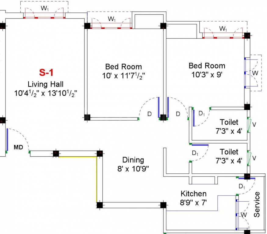 GK Sri Sai Baba (2BHK+2T (963 sq ft) 963 sq ft)