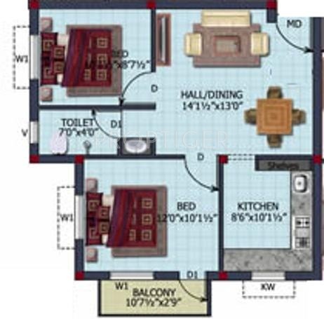 MS Yazhl (2BHK+2T (748 sq ft) 748 sq ft) MS Yazhl (2BHK+2T (748 sq ft) 748 sq ft)