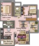 Nimhan Grace Residency (2BHK+2T (996 sq ft) 996 sq ft)