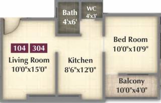 Nimhan Grace Residency (1BHK+1T (580 sq ft) 580 sq ft) Nimhan Grace Residency (1BHK+1T (580 sq ft) 580 sq ft)