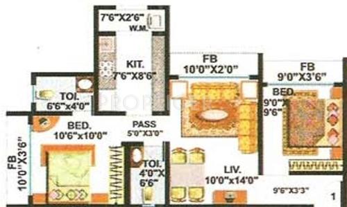 Kabra Mangal Kripa (2BHK+2T (850 sq ft) 850 sq ft) Kabra Mangal Kripa (2BHK+2T (850 sq ft) 850 sq ft)