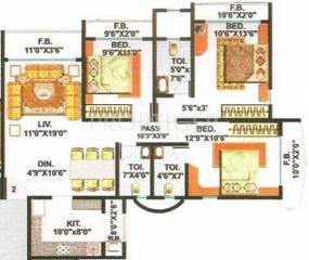 Kabra Mangal Kripa (3BHK+3T (1,290 sq ft) 1290 sq ft)