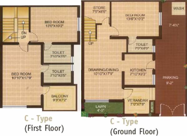 Galaxy Bungalows (3BHK+3T (1,650 sq ft) 1650 sq ft)