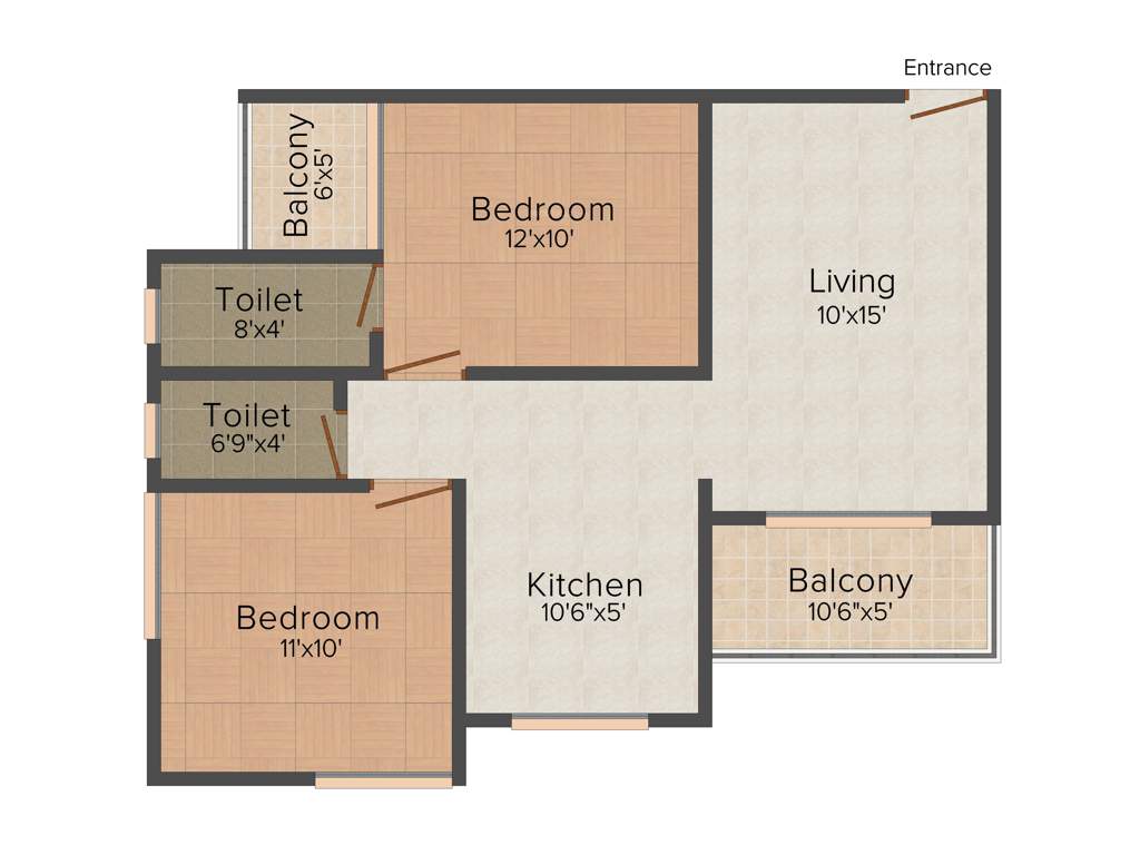 Shree Green City Uma Darshan (2BHK+2T (882 sq ft) 882 sq ft)