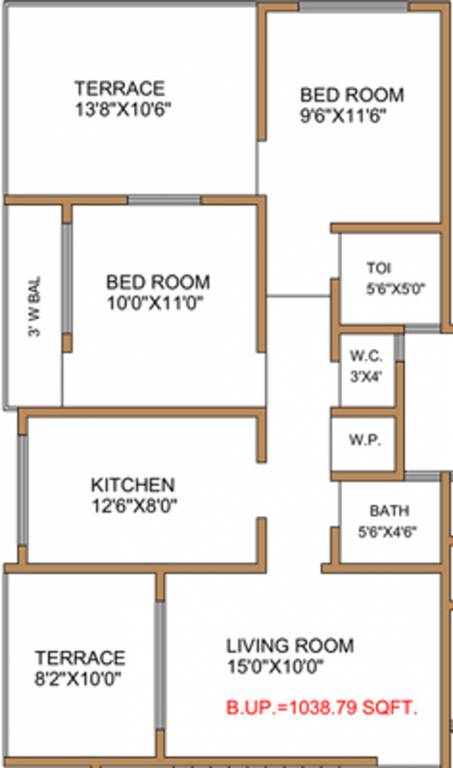 Nirman Realtors Sneh Nirman (2BHK+2T (1,039 sq ft) 1039 sq ft)