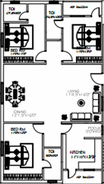 Avantika Dhruva (3BHK+3T (1,838 sq ft) + Pooja Room 1838 sq ft)