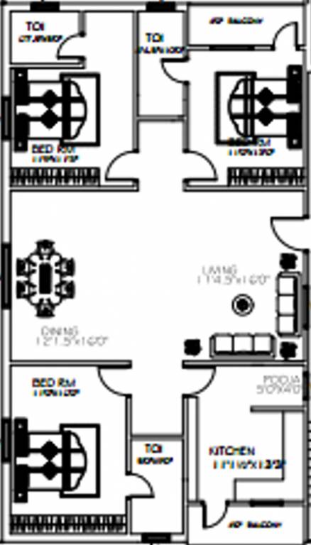 Avantika Dhruva (3BHK+3T (1,838 sq ft) + Pooja Room 1838 sq ft)