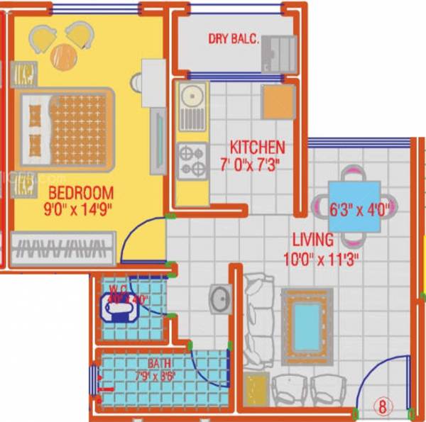 Nirman Green Acres (1BHK+1T (960 sq ft) 960 sq ft)