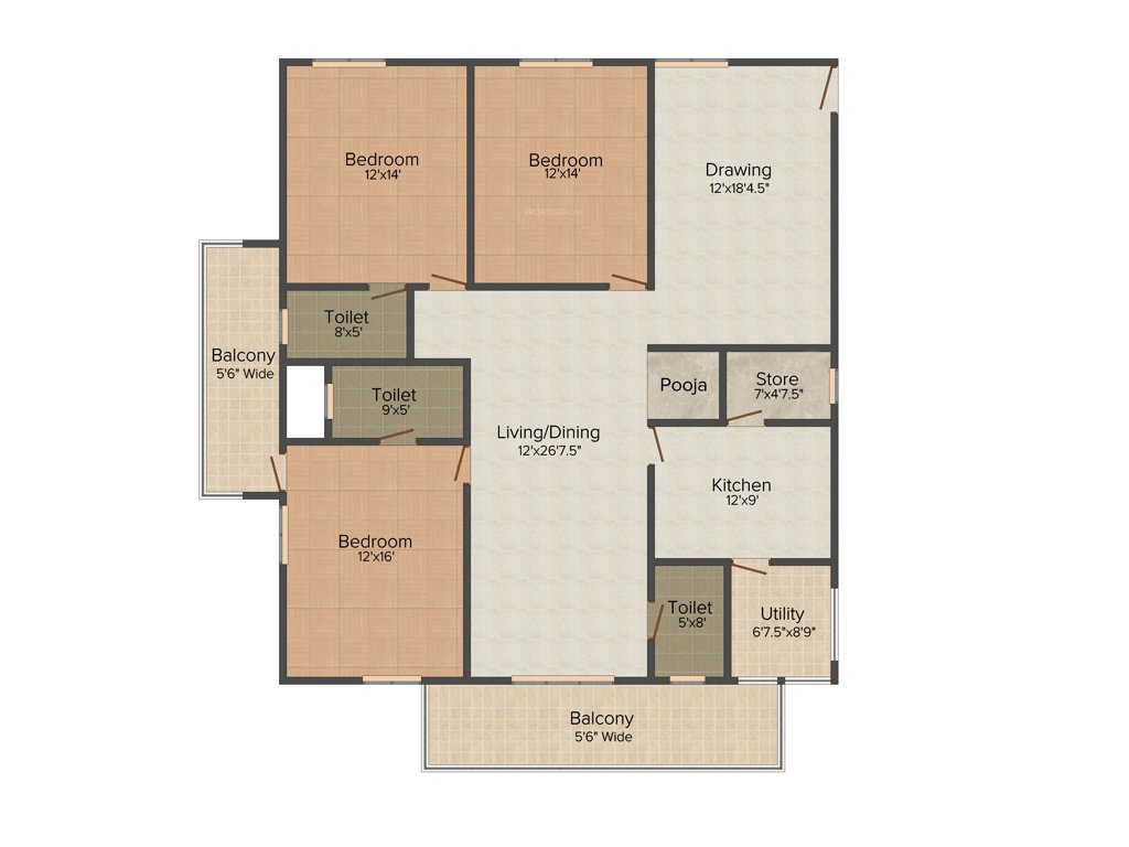 TNR Vaishnovi Sikhara 3BHK+3T (2,331 sq ft)   Pooja Room