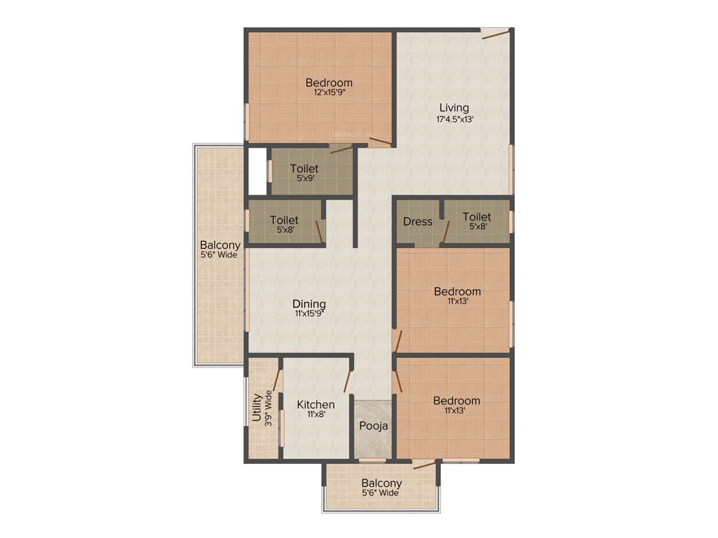 TNR Vaishnovi Sikhara 3BHK+3T (2,070 sq ft)   Pooja Room