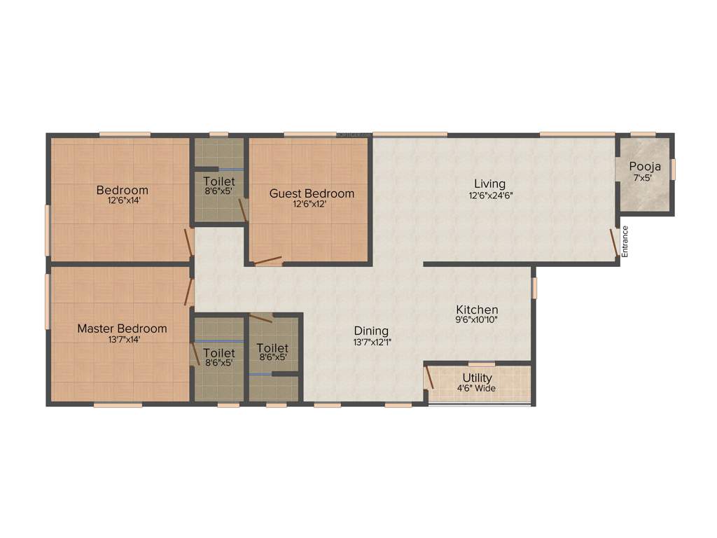 Armaan SLR Nivas (3BHK+3T (2,100 sq ft) + Pooja Room 2100 sq ft)