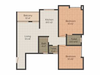 Nemichand Mauli Darshan (2BHK+2T (896 sq ft) 896 sq ft)