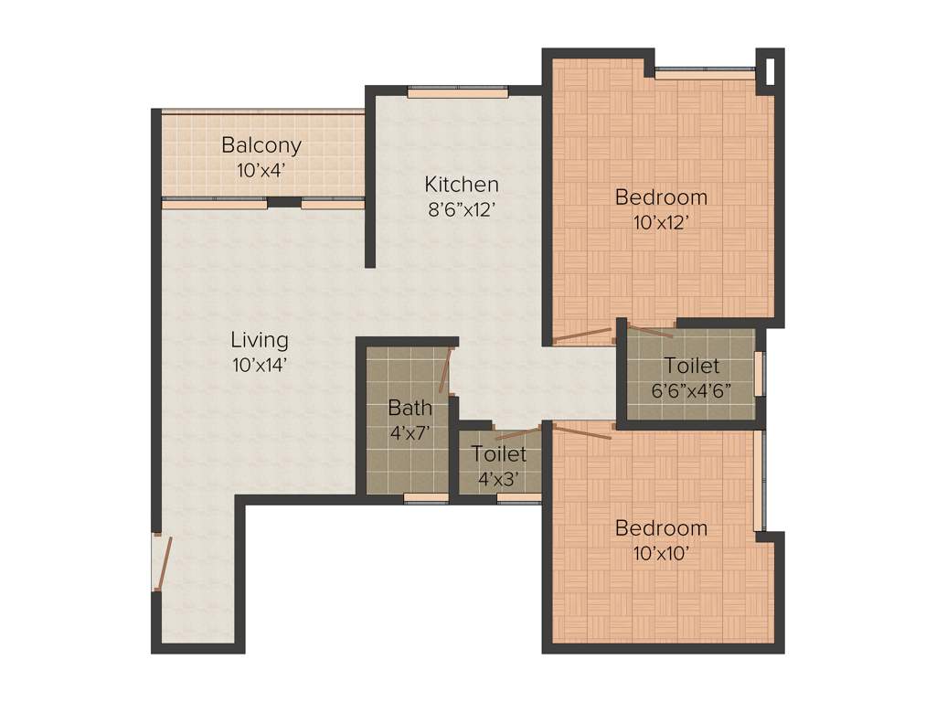 Nemichand Mauli Darshan (2BHK+2T (896 sq ft) 896 sq ft)
