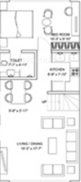 Cosmos Sun Glory (3BHK+3T (1,800 sq ft) 1800 sq ft)