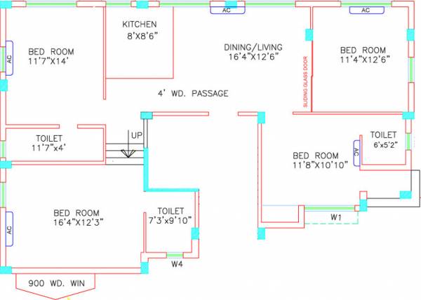 Swastic 36C (4BHK+3T (1,725 sq ft) 1725 sq ft)