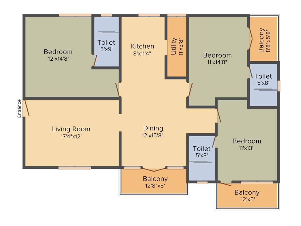 Samhita Greenwoods (3BHK+3T (1,870 sq ft) 1870 sq ft)