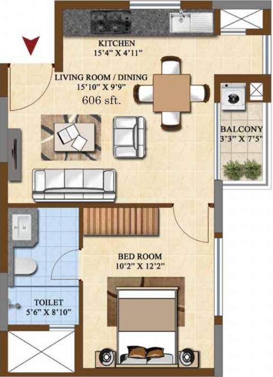 Salarpuria Sattva Divinity (1BHK+1T (606 sq ft) 606 sq ft) Salarpuria Sattva Divinity (1BHK+1T (606 sq ft) 606 sq ft)