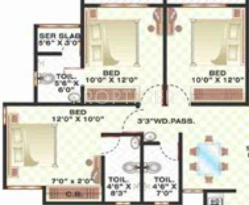 Cosmos Angel Tower (3BHK+3T (929 sq ft) 929 sq ft) Cosmos Angel Tower (3BHK+3T (929 sq ft) 929 sq ft)