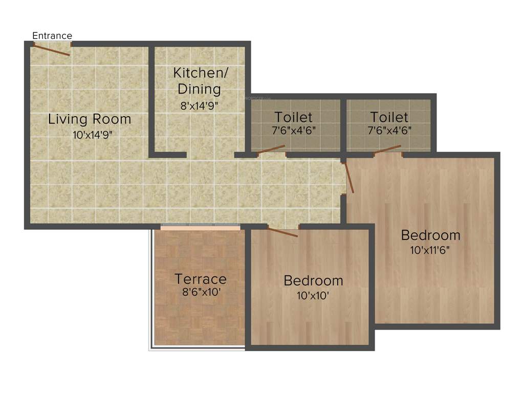 Classic Swar Gandhar (2BHK+2T (887 sq ft) 887 sq ft)