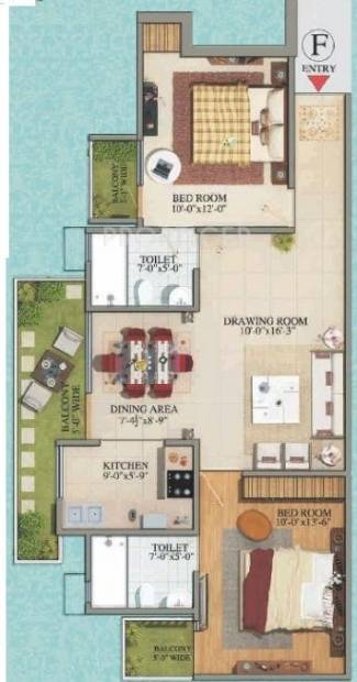 Dhanvarsha Laurel Next (2BHK+2T (1,180 sq ft) 1180 sq ft)