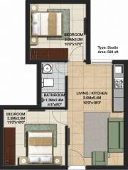 Casagrand Crescendo (2BHK+1T (589 sq ft) 589 sq ft) Casagrand Crescendo (2BHK+1T (589 sq ft) 589 sq ft)